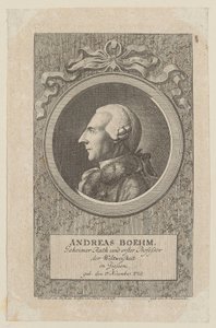 Porträtt av Andreas Boehm av Daniel Nikolaus Chodowiecki