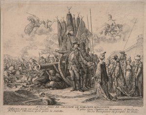Prins Alexander Mikhaylovich Golitsyn vid belägringen av Khotyn-fästningen 1769, 1769 av Daniel Nikolaus Chodowiecki