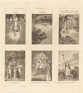 Sex stora händelser 1780-1790 av Daniel Nikolaus Chodowiecki