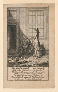 The Lazy and Weak-Minded, Illustration för "Königl: Grosbrit [anian] genealogical calendar for the 1780 year Lauenberg by J.G. Berenberg" av Daniel Nikolaus Chodowiecki
