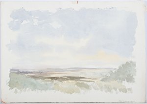 Holy Island, 1893 (penna och wc på papper) av Daniel Oliver