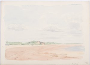 Holy Island, 1896 (penna och wc på papper) av Daniel Oliver