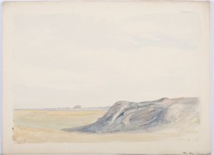 Holy Island, 1899 (penna och wc på papper) av Daniel Oliver