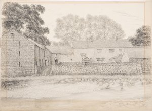 Merton Hall, Appleby, ca 1916 (träkol och blyerts på kartong)