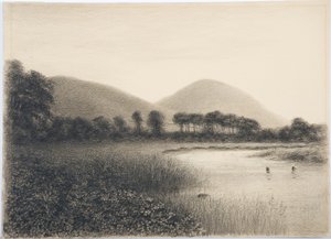 Yeavering Bell, Northumberland, ca 1916 (penna och wc på papper)