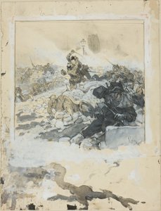 Scen från undertryckandet av Pariskommunen i maj 1871 av Daniel Urrabieta Vierge