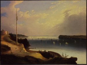 New Yorks hamn, ca 1835 av Daniel Wadsworth