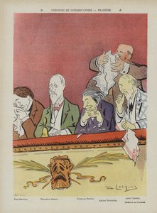 Tävling på konservatoriet i Paris - tragedi. Illustration för Le Rire