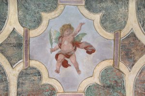 Ängel (fresk) av Daniele Crespi