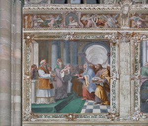 Presentation i templet av Daniele Crespi