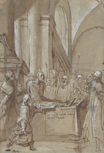 ケルンの聖ブルーノの生涯からの葬式で話すレイモン・ディオクレス、1628-29年。 スウェーデンの