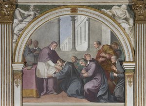St. Hugh och St. Bruno och hans följeslagare, 1629 av Daniele Crespi