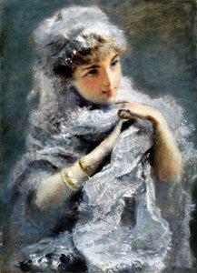 Den engelska flickan, 1886. av Daniele Ranzoni