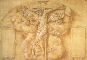 The Crucifixion, 1547 (penna förhöjd med vitt på papper)
