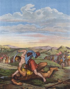 David besegrar Goliat av Daniele da Volterra 1509 66 after Daniele da Volterra 1509 66 after