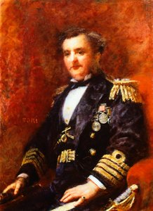 Porträtt av amiral Mervyn Medlycott, av Daniele Ranzoni, olja på duk