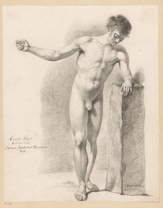 Stående manlig naken, sedd framifrån (1:a pris 1818) av Daniël Batavus Voorman
