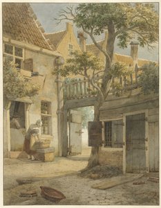 Innergård till en innergård i Amsterdam