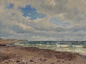En strand med sanddyner på Jyllands västkust av Dankvart Dreyer
