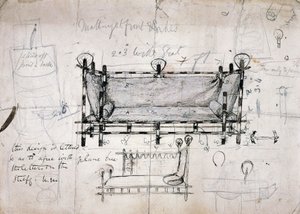 Design för soffa av Dante Gabriel Charles Rossetti