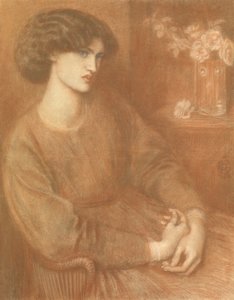 Jane Morris, 1868 (färgade kritor) av Dante Gabriel Charles Rossetti
