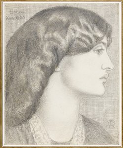 Mrs William Morris, 1860 av Dante Gabriel Charles Rossetti