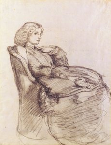 Porträtt av Annie Miller av Dante Gabriel Charles Rossetti