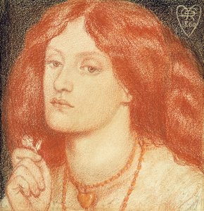 Porträtt av Elizabeth Siddal (1834-62) av Dante Gabriel Charles Rossetti