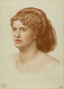 Porträtt av Fanny Cornforth, Head and Shoulders, 1874 av Dante Gabriel Charles Rossetti