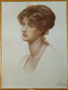 Porträtt av Mrs. William J. Stillman, bystlängd, 1869 av Dante Gabriel Charles Rossetti