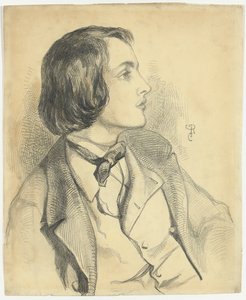 Porträtt av William Michael Rossetti, av Dante Gabriel Charles Rossetti