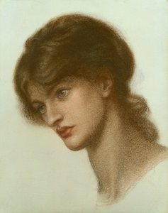 Porträtt av en dam av Dante Gabriel Charles Rossetti