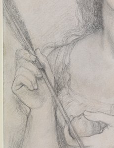 Studie för "Venus Verticordia" av Dante Gabriel Charles Rossetti