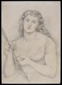 Studie för "Venus Verticordia", c.1863-64 av Dante Gabriel Charles Rossetti