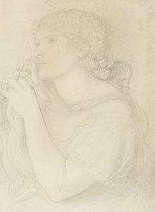 Studie av Fanny Cornforth, 1863 av Dante Gabriel Charles Rossetti