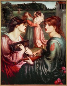 The Bower meadow (målning på duk) av Dante Gabriel Charles Rossetti
