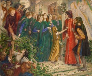 Beatrice vid en bröllopsfest som förnekar sin hälsning till Dante, 1851-1855