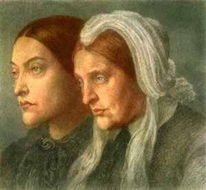 "Christina Rossetti med sin mor", 1877, 1942.