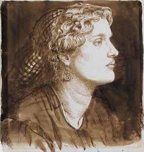 Porträtt av Fanny Cornforth, c1860 av Dante Gabriel Rossetti