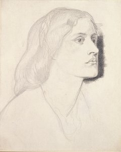 Porträtt av fröken Ruth Herbert, troligen 1858 av Dante Gabriel Rossetti
