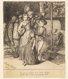 Att dansa muntert i en dams kammare till en lutas vällustiga behag av Dante Gabriel Rossetti