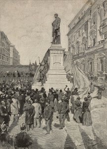 Invigning av monumentet till Quintino Sella, av Ettore Ferrari, 9 april av Dante Paolocci