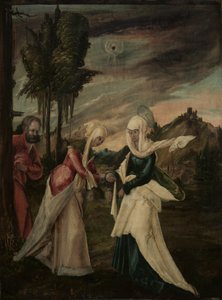Gästabudet, ca 1530-1550 (olja på trä) av Danube School