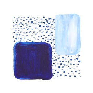 Kompositionen ”Blue Strokes” av Danushka Abeygoda