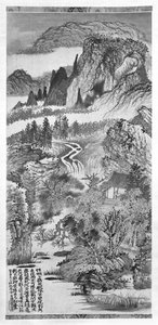 bergslandskap, efter Huang gong (1269-1354) 1671