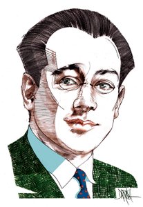 Carlo Diano, 2022 (digital teckning med färgpennor) av Dariush Radpour