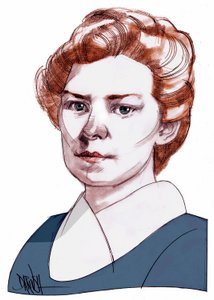 Ethel Lilian Boole Voynich, 2013 (digital teckning med färgpenna)