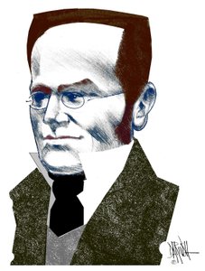 Max Stirner , 2016 (digital teckning med färgpennor)