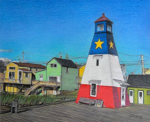 Lighthouse Pier, 2018 (blyerts på papper)