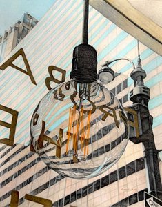 Through a Glass Brightly, 2023 (blyerts på papper) av Darrell Windjack